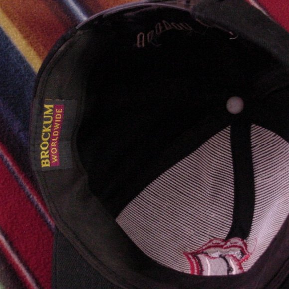 Vtg Black Cotton Rolling Stones Voodoo Lounge Hat One Size Fit